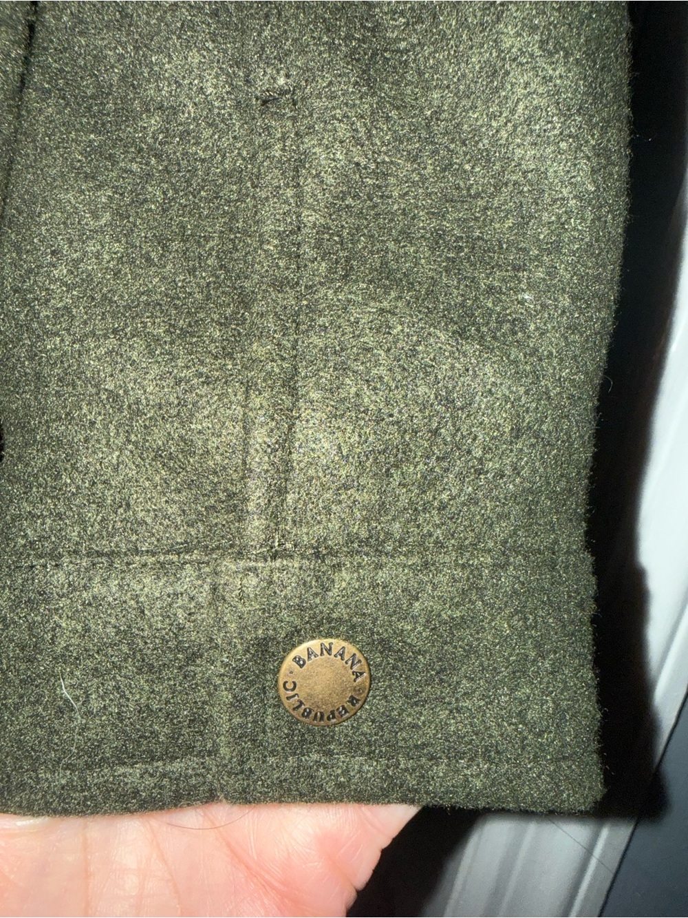 Banana Republic Olive Green Utility Jacket Zip Front XL NWT Women’s - Picture 8 of 10